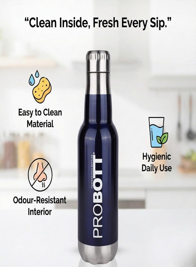 Probott Magnum 500 ml Stainless Steel Vacuum Flask Hot and Cold Water Bottle, Blue - Image 4